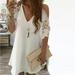 dresses summer dress for women Womenâ€˜s Causal Floral Print Dress Off Shoulder V Neck Lace Half Sleeve Dress