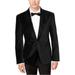 Calvin Klein Mens Velvet One Button Blazer Jacket