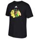 adidas Chicago Blackhawks Men's NHL Primary Logo T-Shirt, Black