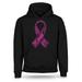 S4E Men's Pink Ribbon Word Montage Hoodie Sweatshirts