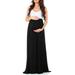 UKAP Womens Sleeveless Ruched Color Block Maxi Maternity Dress for Baby Shower or Casual Wear Pregnancy Dresses