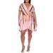 White Mark Women's Tie Dye V-Neck Wrap Dress