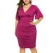 Womens Summer V Neck Bodycon Mini Dress Evening Party Cocktail Dresses Plus Size