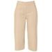 Coral Bay Petite Solid Mid Rise Capris