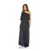 AX PARIS Womens Black Solid Sleeveless Asymmetrical Neckline Full-Length Empire Waist Formal Dress Size 6