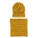 Women Soft Warm Thick Cable Knitted Hat Scarf Winter Setï¼ŒWinter Warm Knitted Wool Hat Collar Suit Women Soft Thick Knitted Scarf