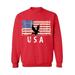 Awkward Styles Eagle USA Crewneck Red White and Blue Eagle Men Women Sweatshirt USA Gifts USA Military Sweater for Men 4th of July Party USA Military Sweater for Women Love USA