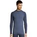 Hanes Men's Space Dye 4-Way Stretch Thermal Crewneck COLOR Peacoat/Peacoat Space Dye SIZE X LARGE