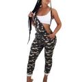 Womens Camo Slim Fit Overalls Long Trousers Casual Jumpsuit Jeggings Dungarees