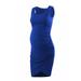 MAWCLOS Womens Maternity Casual Dresses Sleeveless Bodycon Dress Crew Neck Ruched Stretchy Beach Dress