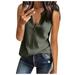 Womens tops time and tru tops Womens Fashion V Neck Shirts Sleeveless Solid Knit Loose Fitting Tee Tops