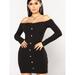 Women's Solid Color Dress Sexy Off-the-Shoulder Sheath Dress