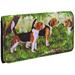 Beagles Standing in Forest Checkbook Wallet