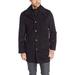 Nautica Men's PG Knit Collar Insert Wool Blend Topcoat, Black, 44 Regular