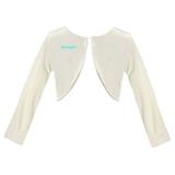 Big Girls Girls Long Sleeve One Button Velvet Bolero Sweater Jacket Dress Outerwear Ivory 8 (C82JK5S)