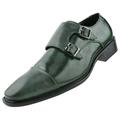 Bolano Bancroft Embossed Cap Toe Double Monk Strap Oxfords Mens Dress Shoes