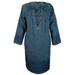 Lauren Ralph Lauren Women's Petite Lace-Up Denim Cotton Shift Dress