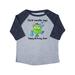 Inktastic This Lil' Monster Says, Happy Birthday, Dad Toddler Short Sleeve T-Shirt Unisex Heather and Navy 4T