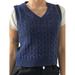 Women's V Neck Sleeveless Argyle Sweater Knitted Vest Slim Fit Ribbed Tank Crop Top Spring Fall Winter Kitwear