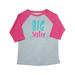 Inktastic Big Sister, Older Sister, Arrow - Blue Pink Toddler Short Sleeve T-Shirt Female