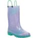 Girls' Western Chief Glitter Ombre Lighted PVC Rain Boot