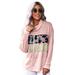 Women Leopard Sequin Splicing Turtleneck Waffle Sweatshirt