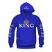 Women Pullovers King Queen Printed Hoodies Men Sweatshirt Lovers Couples Hooded Hoodies Sweatshirt