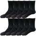 10 pairs 98% Cotton Mens Breathable Comfortable Soft Fashion Casual Crew Business Dress Socks Mid Calf Size 9-11