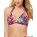 Kenneth Cole Womens Tropical Tendencies Push-up Halter Bikini Top, Cherry Multi, 38B-C