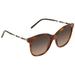 Gucci Brown Gradient Square Ladies Sunglasses GG0654S 003 56