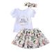 Ma&Baby Newborn Baby Girl Big Little Sister Outfits Tops Romper Skirt Pants Clothes