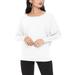 Women's Casual Solid Long Sleeve Jersey Dolman Style Boat Neck Casual Tee Top S-3XL Made in USA