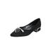 Avamo - Ladies Elegant Flat Shoes Low Heel Shallow Pointed Toe Low-bottom Comfort Casual Office Shoes