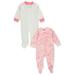 Carter's Baby Girls' 2-Pack Footed Coveralls (Newborn)