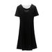 Women Wild Back Cross Belt Dress Solid Color Waist Slim Round Collar Shirts Short Sleeve Casual Dress