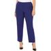 Nine West Womens Plus Wide Calf Low Rise Ankle Pants Blue 18W