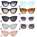 Fashion Vintage Retro Cat Eye Sunglasses Women Big Frame Sun Glasses Black ladies Sunglass Wrap Eyewear