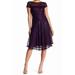 Sangria NEW Purple Womens Size 4P Petite Lace Sequined Sheath Dress