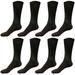 8 pairs Mens Breathable Comfortable Cotton Soft Fashion Casual Classic Crew Business Dress Socks Over the Calf Size 9-11 10-13