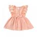 HULKLIFE Summer New Baby Girl Fashion Sleeveless Lace-edged Dress