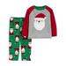 Carters Infant & Toddler Boys Gray Santa Christmas Fleece Holiday Pajama Set