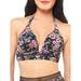 Jessica Simpson Women's Contemporary Posy Fields Halter Bra Swimsuit