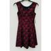 NEW Nine West Juniors Sequined Lace Sleeveless Cocktail Dress Black/Red Size 2