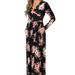 Women Sweet Floral Print Elegant V-Neck Petal Vestido Long Sleeve Dresses High Waist Casual Slim Autumn vestidos shein