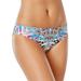 Kenneth Cole Reaction Womens Printed Bikini Bottom, Blue Hawaii, Small, Ladies