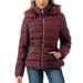 Fashionazzle Women's Short Puffer Coat with Removable Faux Fur Trim Hood Jacket