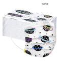 3 Ply Non-Woven, 50Pcs Disposable Face Bandanas with Cute Pattern, Cloth Covering, No Washable, Breathable and Anti-Haze Dust, for Kids