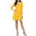 Allegra K Women's Polka Dots Contrast Collar Above Knee A Line Dress