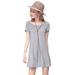 Ever-Pretty Women's Short Sleeve Solid Color Loose T-Shirt Shift Dress Weekend Casual Mini Dresses for Women 05612 US 14