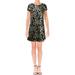 Jessica Simpson Womens Mesh Sequined Cocktail Dress